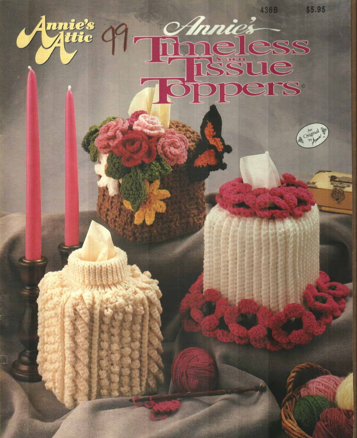Annie's Timeless Yarn Tissue Toppers 6 Lovely Designs Crochet Pattern Book
