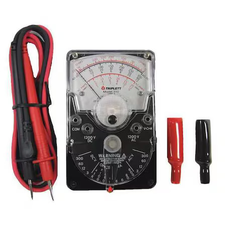 Triplett 3018 Analog Multimeter, 1, 200 V, 20 Megaohm