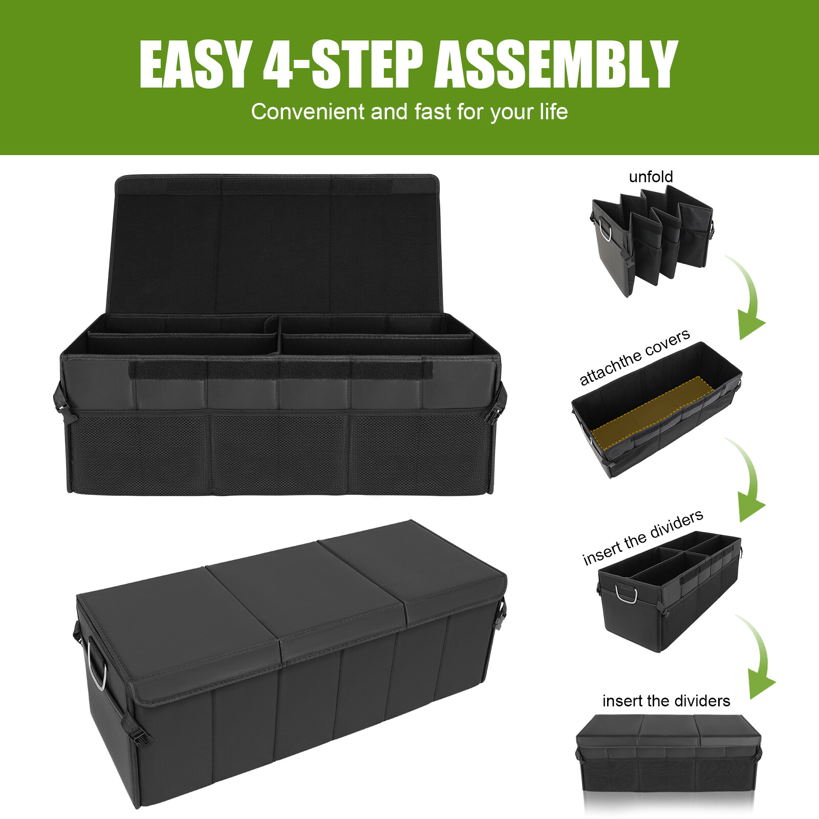 Cargo Storage Box Trunk Organizer Collapsible Folding Bag For Subaru Outback