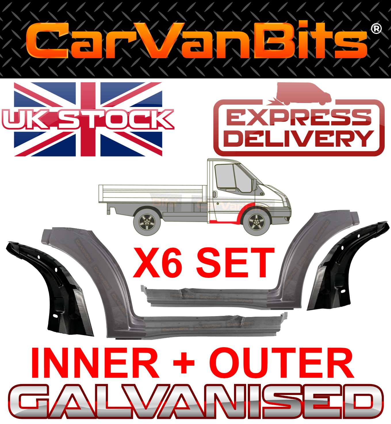 FOR FORD TRANSIT MK6 MK7 DROPSIDE UNDER FRONT DOOR WHEEL ARCH SILL REPAIR PANEL