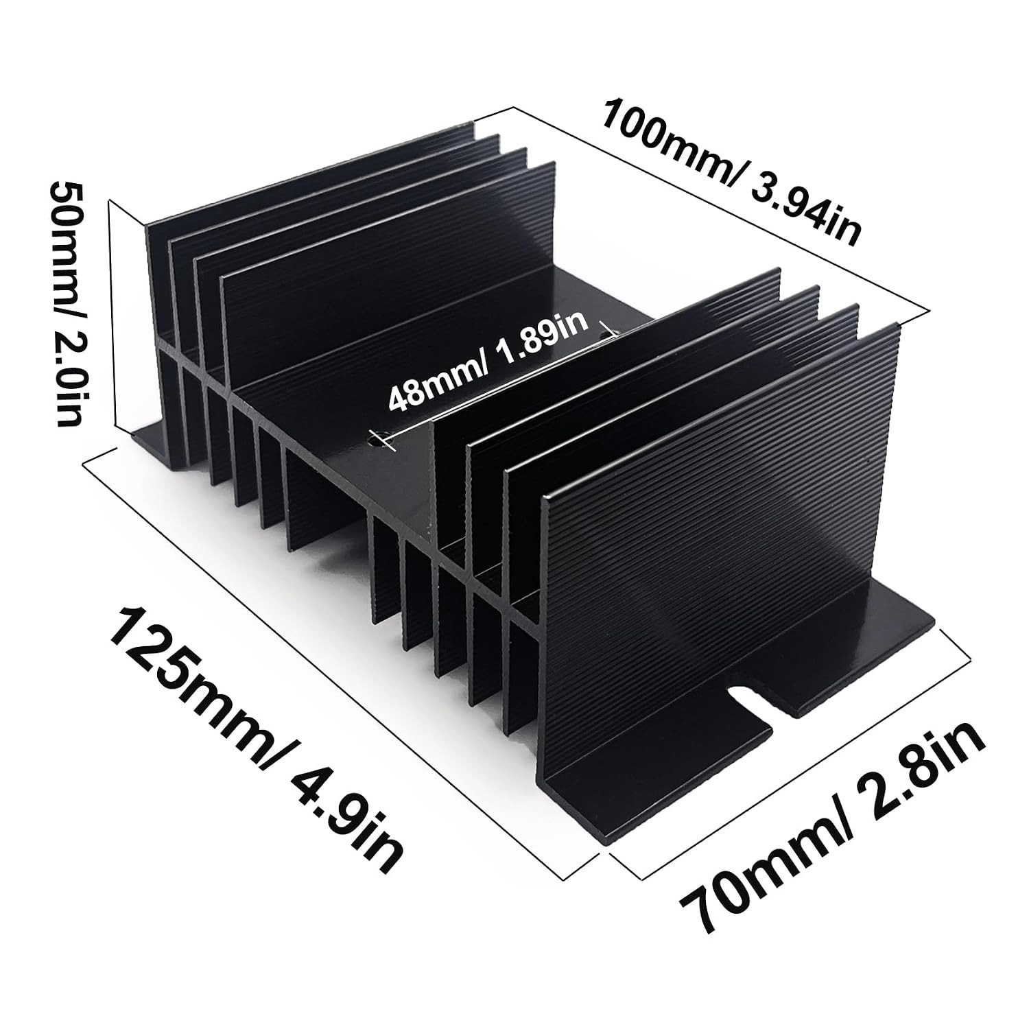 Aluminum Heat Sink SSR Dissipation for Single Phase Solid State Relay 10A-100A,