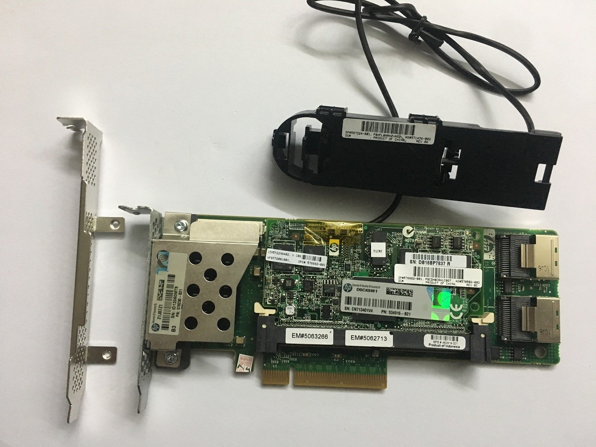 HP 572532-B21 P410 512MB 578882-001 FBWC +571436-002 Battery controller raid