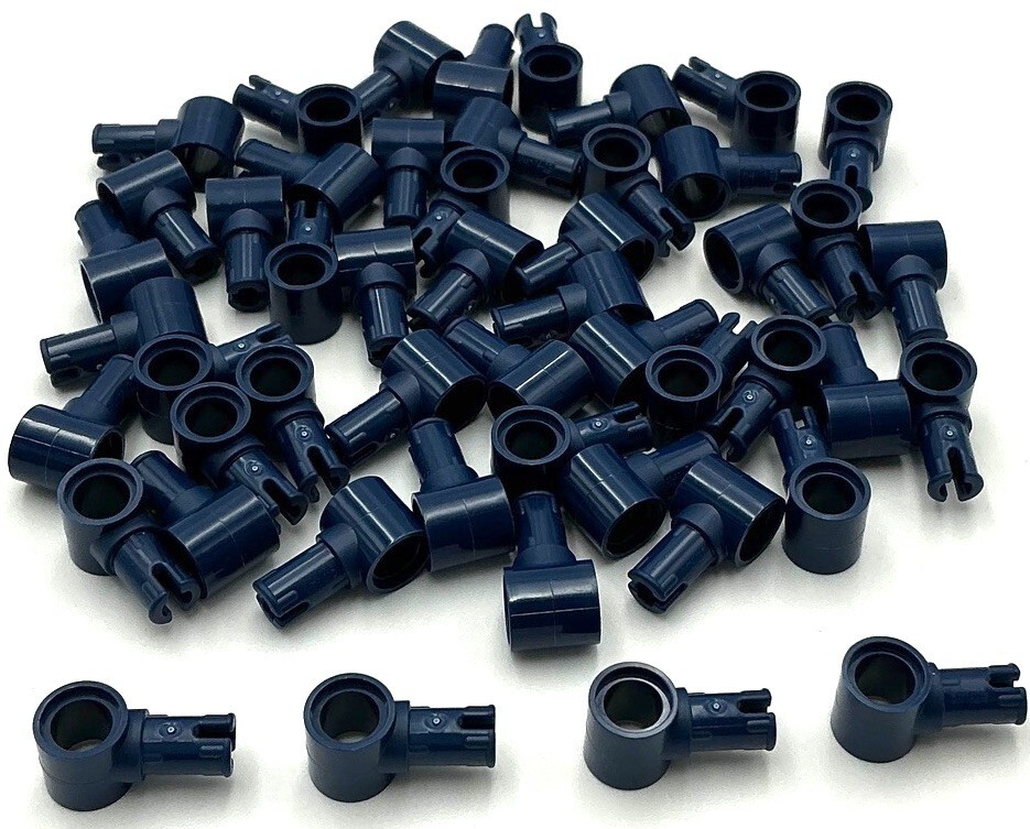 Lego 50 New Dark Blue Technic Pins with Friction Ridges and Pin Holes Parts