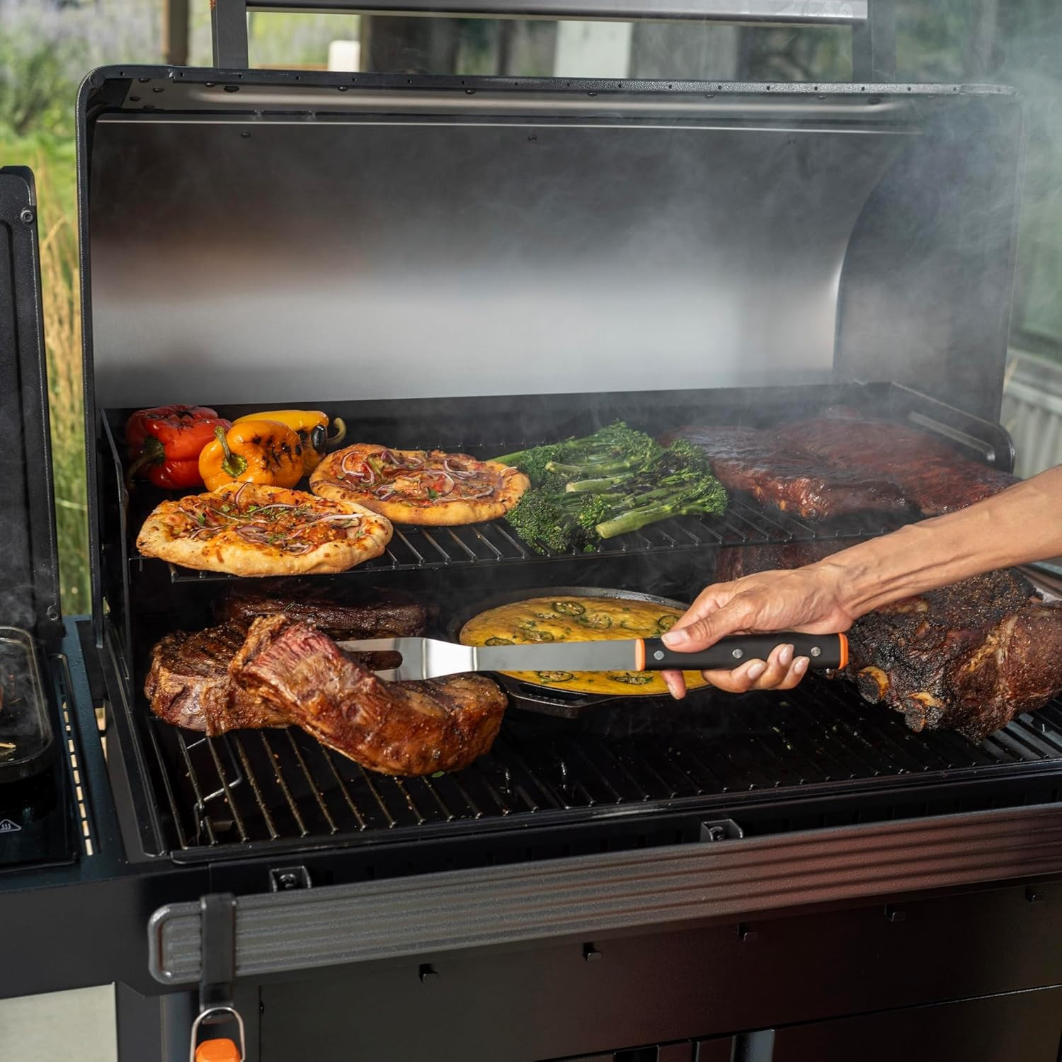 BAC791 Stainless Steel BBQ Fork Grill Accessory with Dishwasher Safe Handle