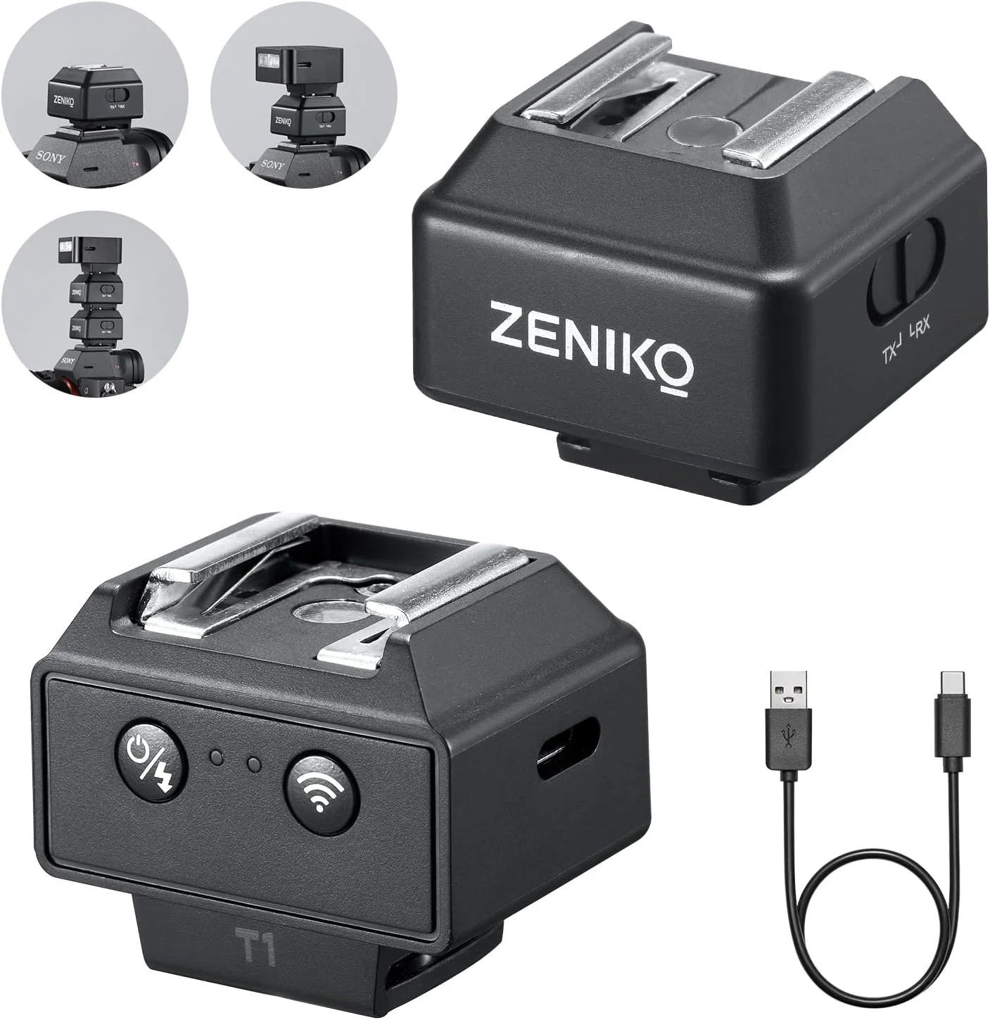 T1 2.4G Wireless Mini Flash Trigger for Canon Nikon Sony DSLR Cameras Wireless F