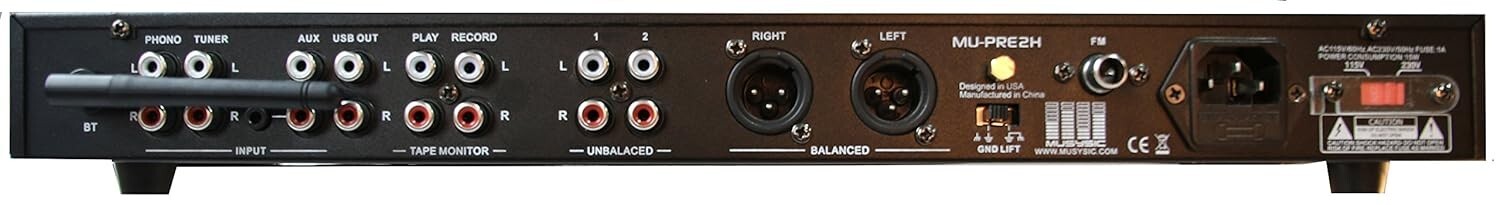 MUSYSIC Professional Audio Sound Processor Preamp Pre-Amplifier USB/SD/Bluetooth