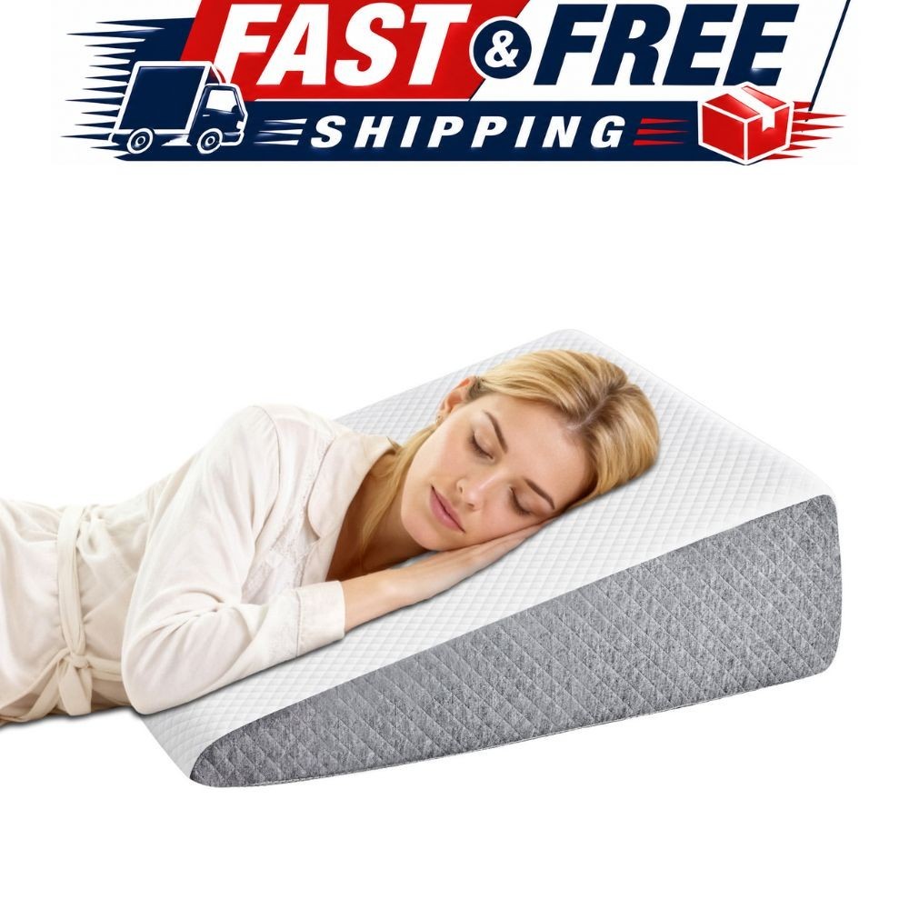 Wedge Pillow, Memory Foam Bed Wedge for Acid Reflux & Recovery
