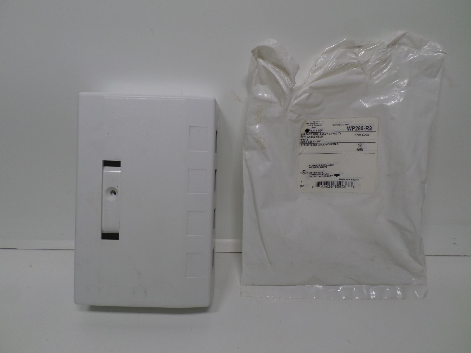 4 Port Cat6 5E RJ45 Network Surface Mount Box For Keystone Jack Insert