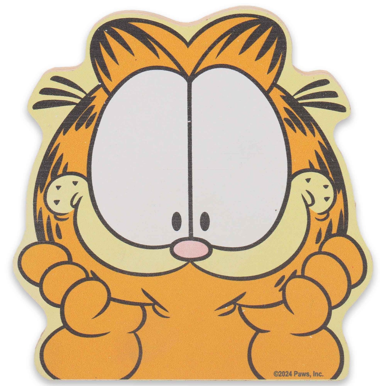 Garfield Smiling Shelf Sitter Decor - Chunky Wood Block Garfield Decoration f...