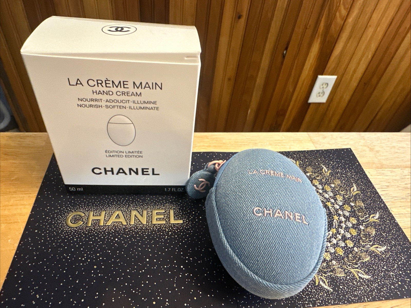 CHANEL LA CRÈME MAIN Hand Cream & Denim Pouch - 2026 Denim Limited Edition BNIB