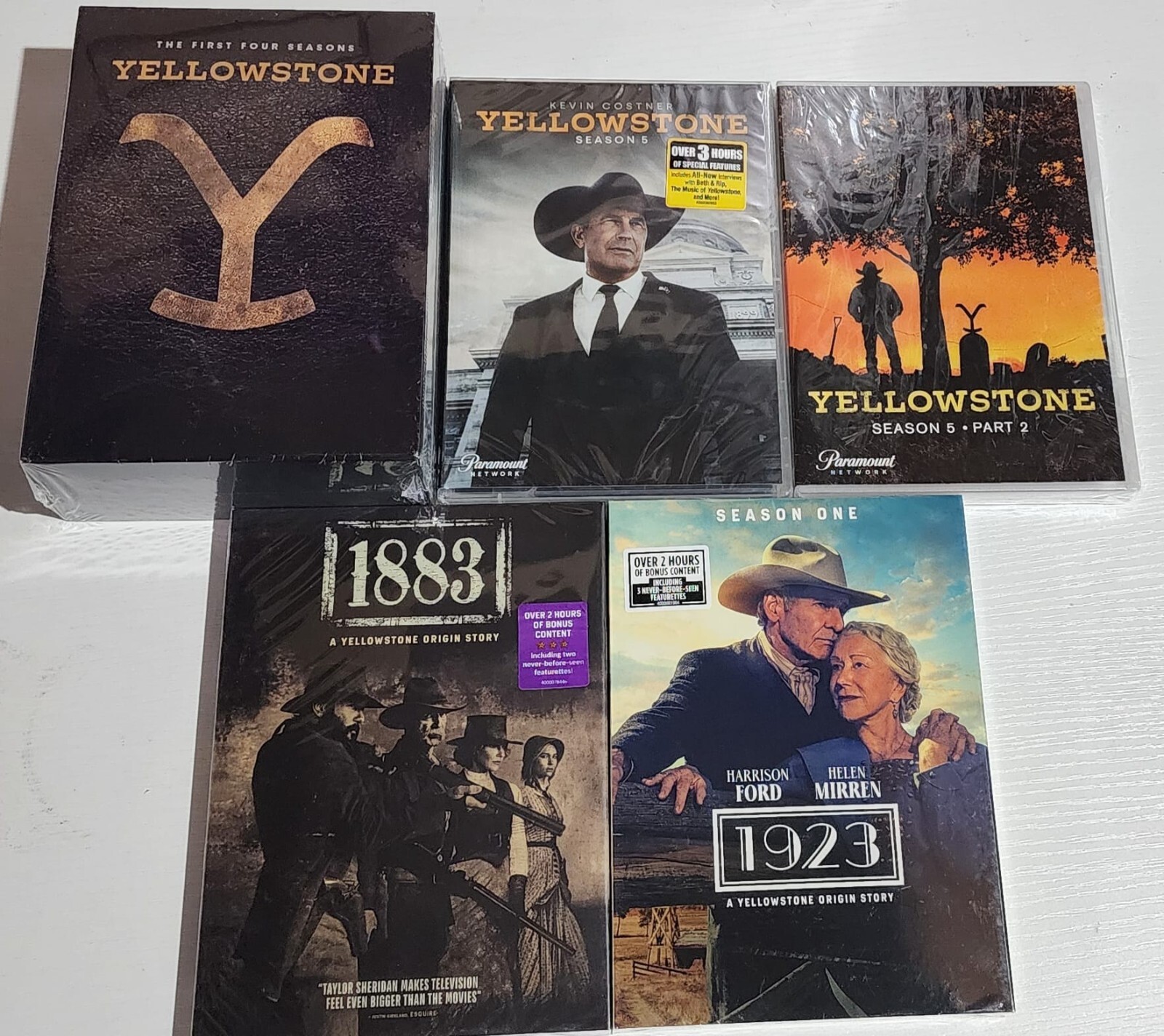 Yellowstone Seasons 1-5 Part 1&2 Complete Series + 1883 and 1923 Origin Story