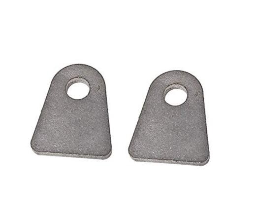 .250" 1/4" Universal Shock Mount 1.5 Flat Bottom Tabs 1/2" bolt hole Pair for