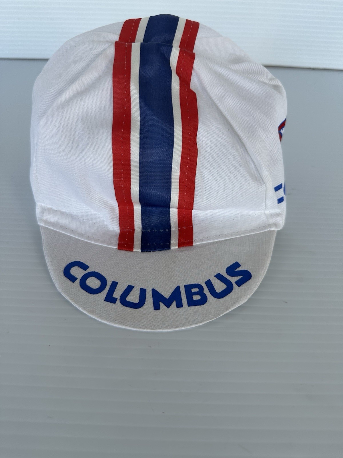 NOS Vintage Columbus Cycling Cap Made In Italy 100% Cotton Steel Tubing