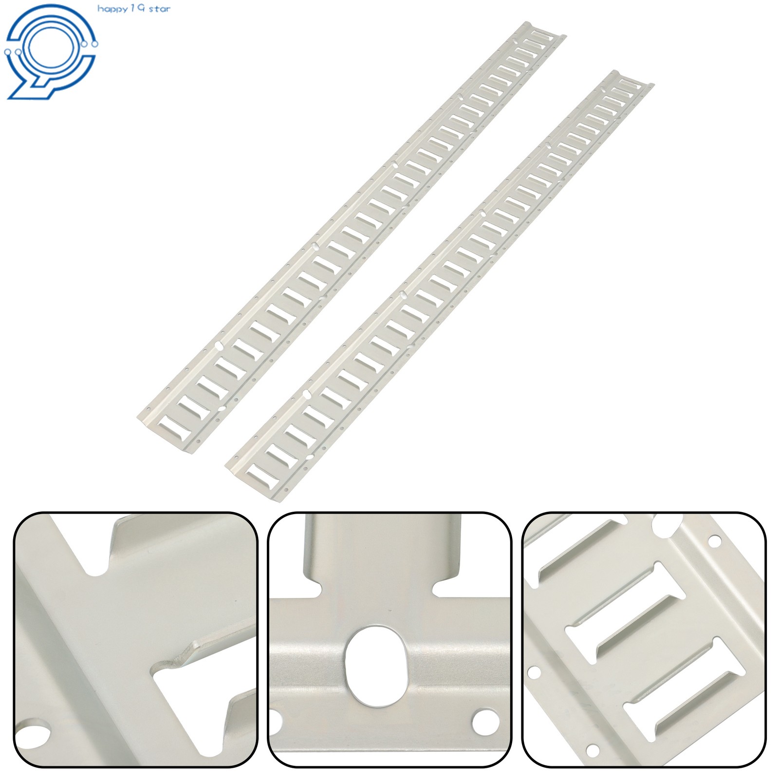 2PC 5' E-Track Tie-Down Rail For Truck Trailer Cargo Van Utility Galvanized