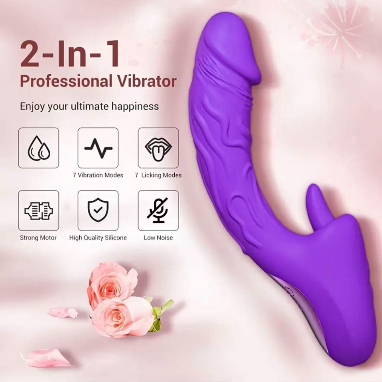 Rabbit Vibrator Dildo G Spot Clit Massager Sex Toys for Women
