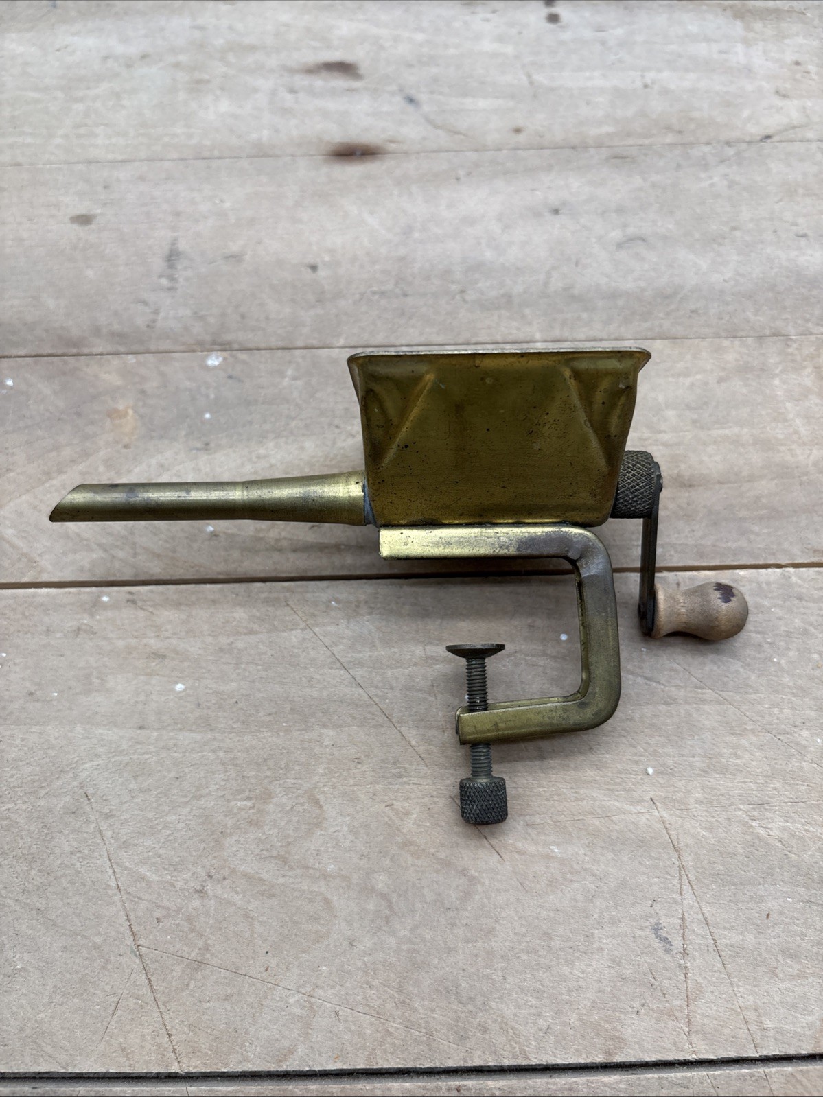 Vintage Crescent Marvel Clamp On Cigarette Maker Brass Made In USA