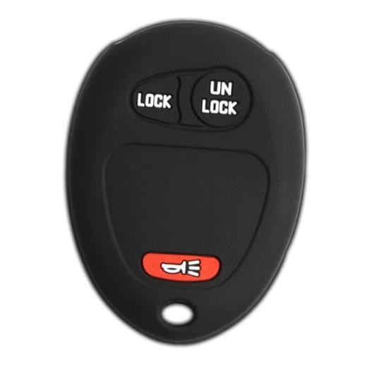 Keyless Entry Remote Car Key Fob Shell Cover Rubber Case for Hummer H3 Black