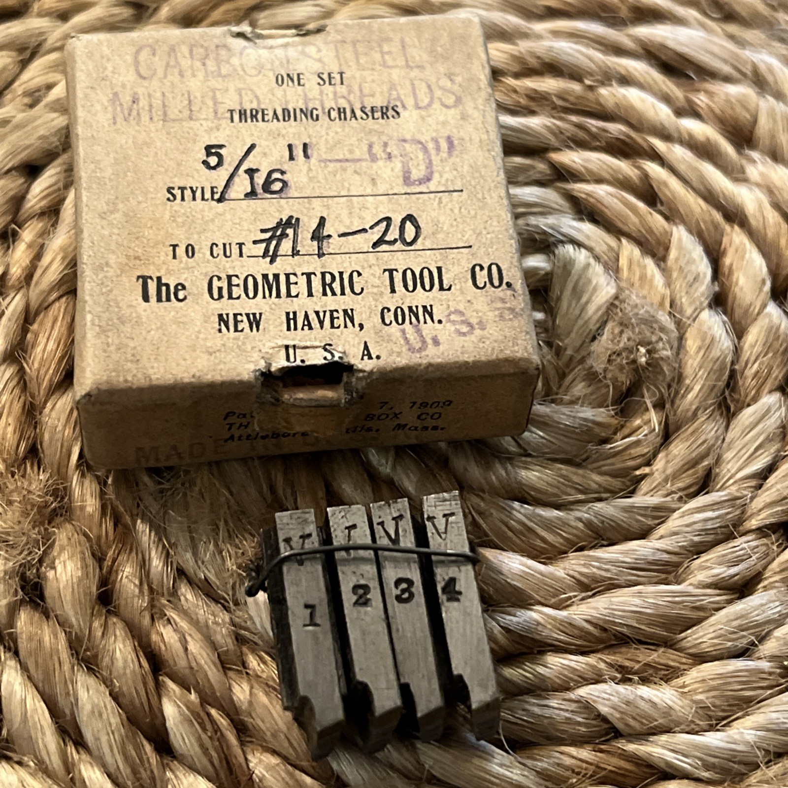 NOS Geometric 5/16” D Chasers #14-20 Thread  (1-C2)