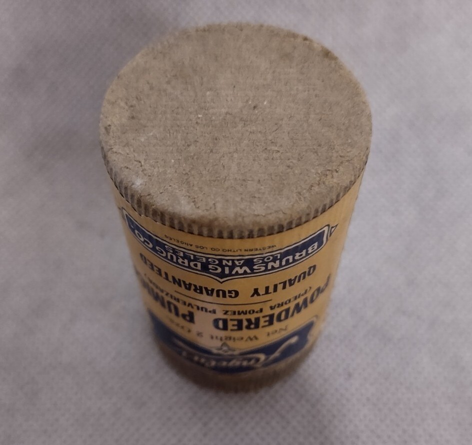 Angelus Powdered Pumice Container 2 oz Brunswig Drug Co