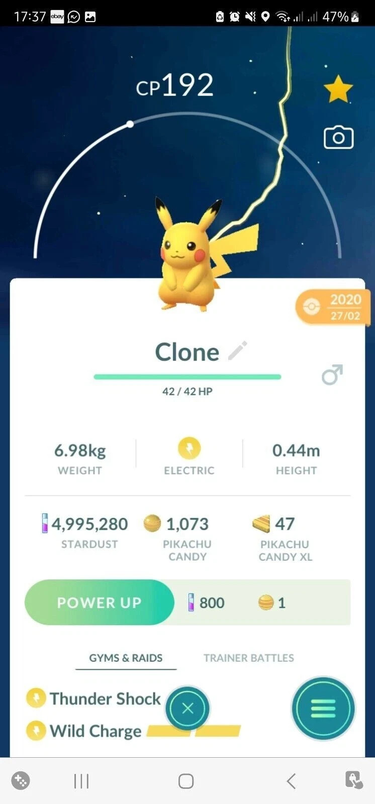 Pokémon G0 -- Clone Pikachu