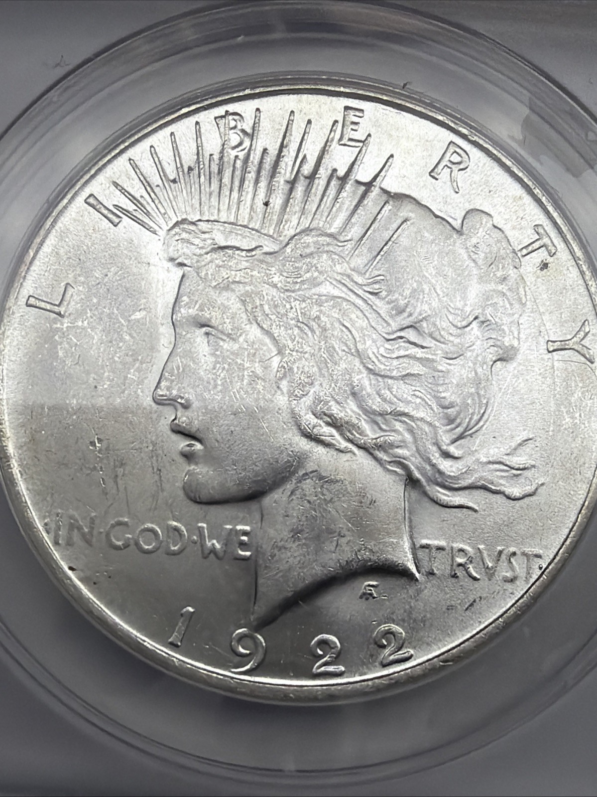 1922 D PEACE DOLLAR ANACS MS63 -VAM 2 90% Silver