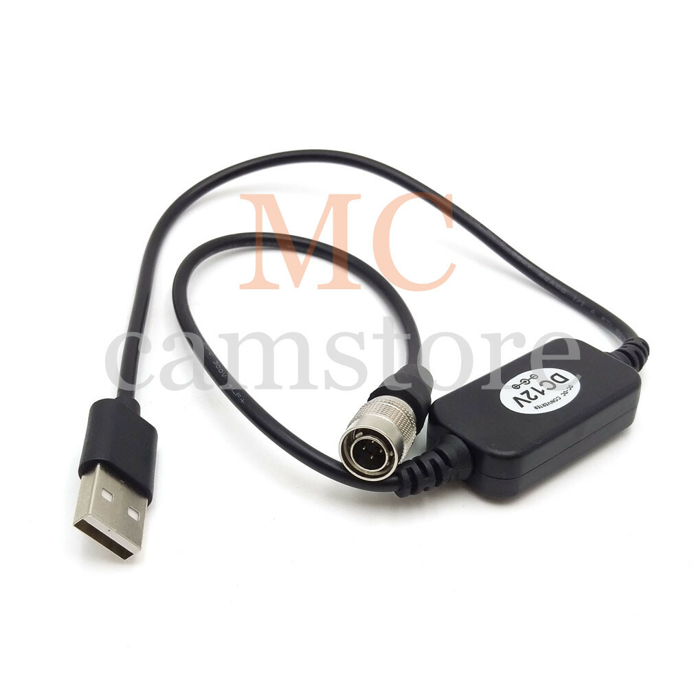12V USB to Hirose 4 Pin Power Cable for Zoom F4 F8 Sound Devices 688 Power Bank