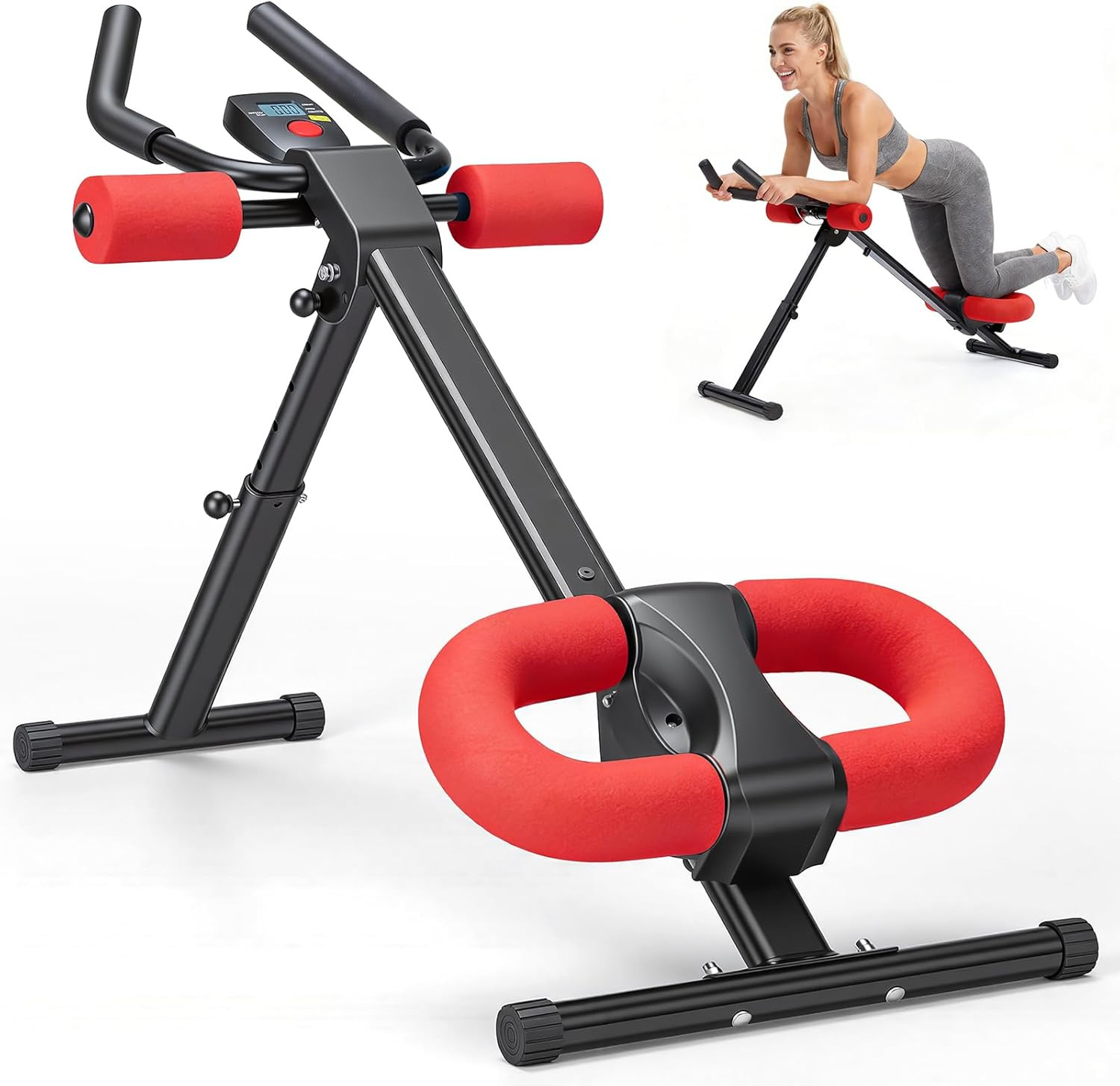 Ab Machine, Abs Workout Equipment for Home Gym, Adjustable Ab Trainer Machine fo