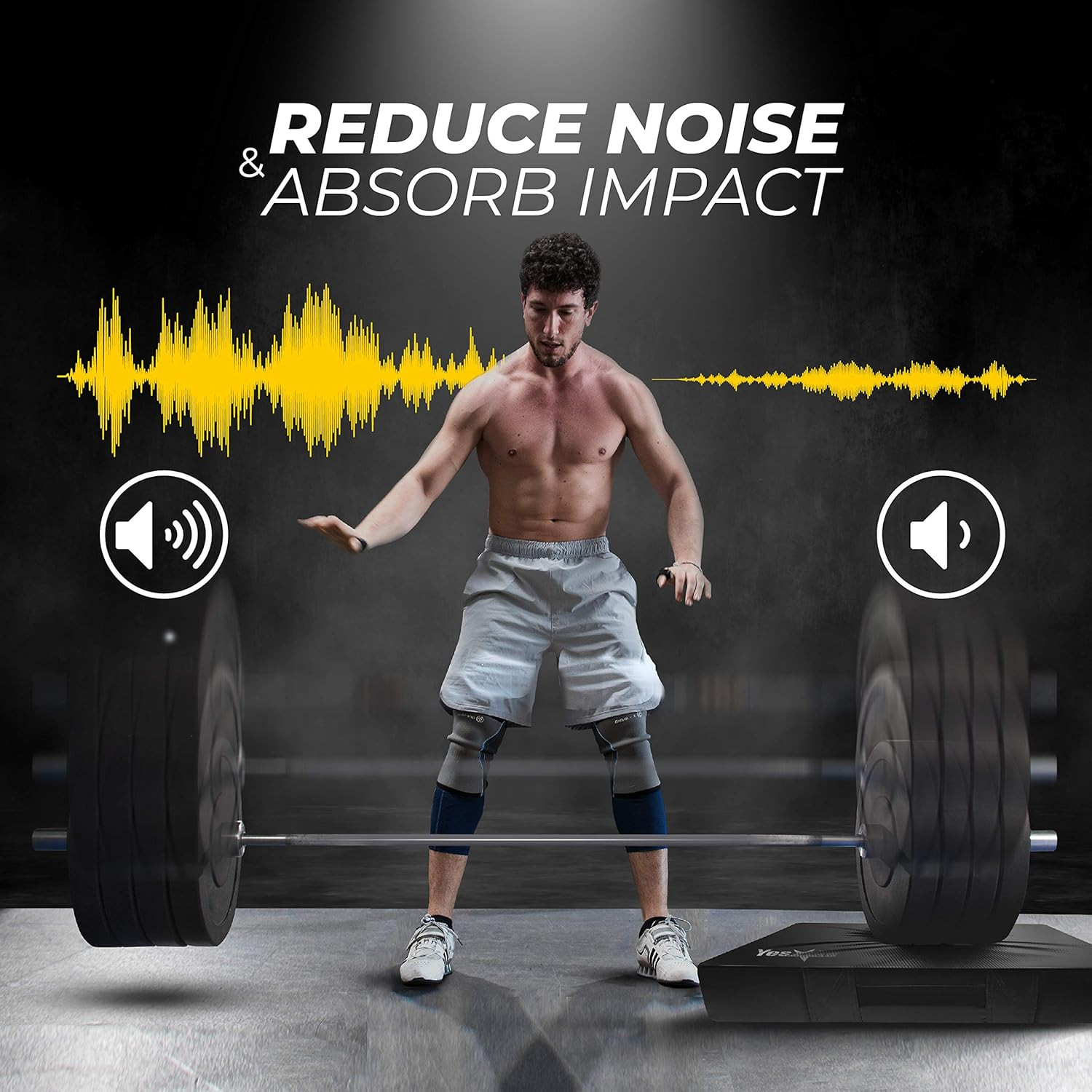 Yes4All Silencer Drop Pads/Weightlifting Drop Pads with PVC Cover & Easy Carry H
