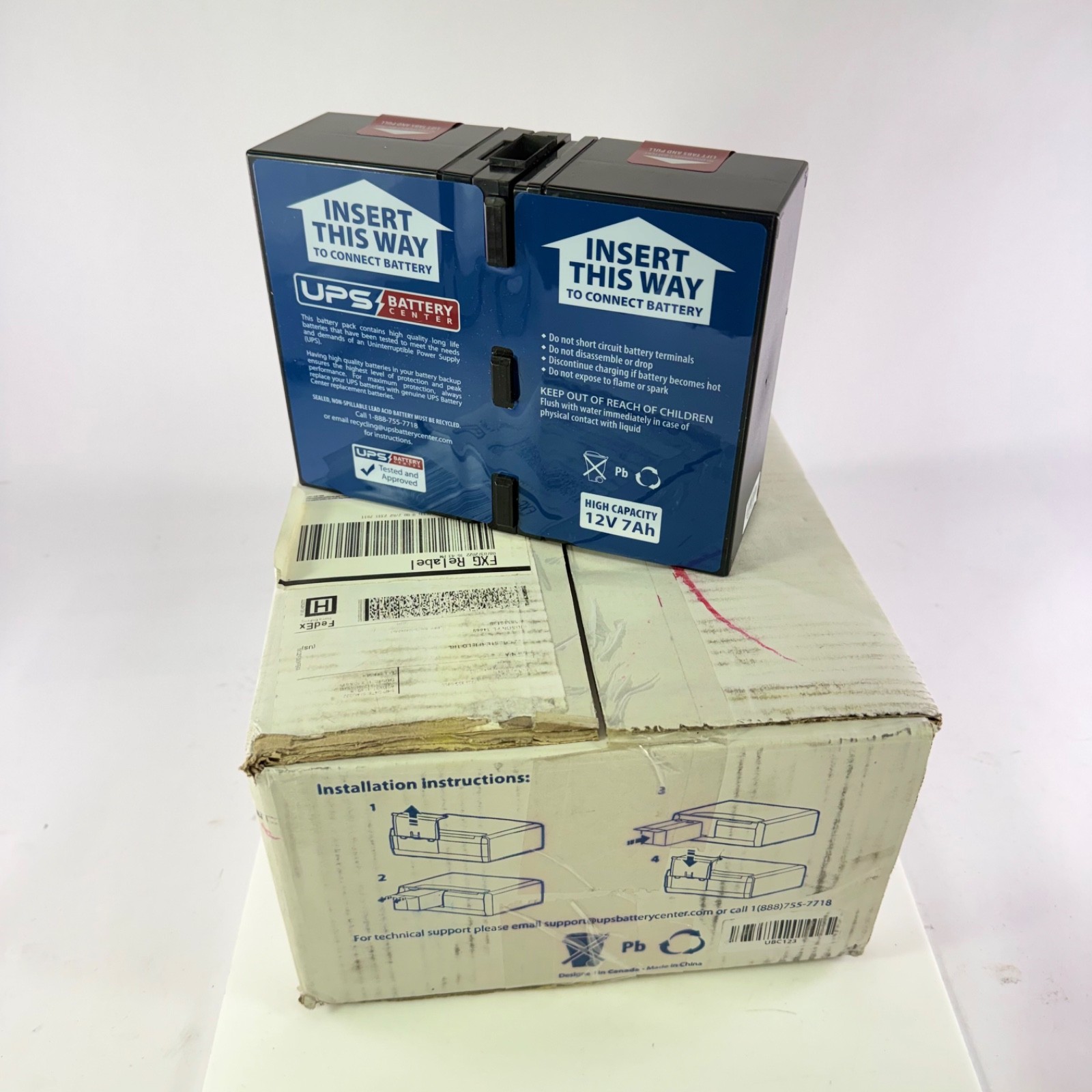 UPS Battery Center UBC123 Replacement Battery Cartridge RBC123 12V 7Ah Unused