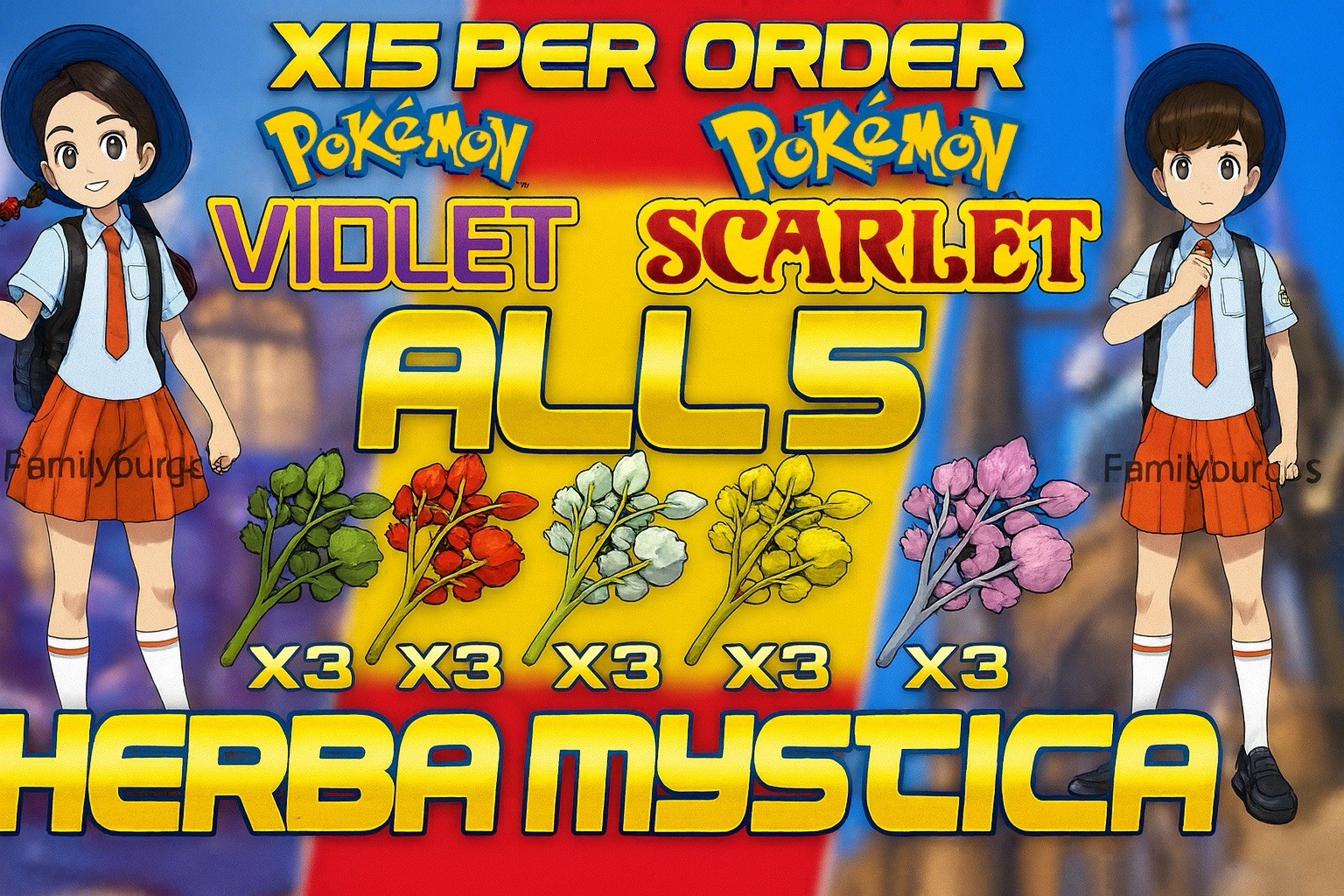 Pokemon Scarlet and Violet | Herba Mystica:Sweet | Bitter | Salty | Sour | Spicy