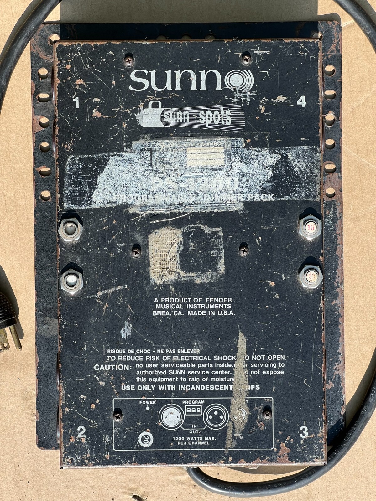 SUNN Spots PS-1200 4ch Dimmer Pack - Sunnplex Stage Lighting 1200watt PARTS.