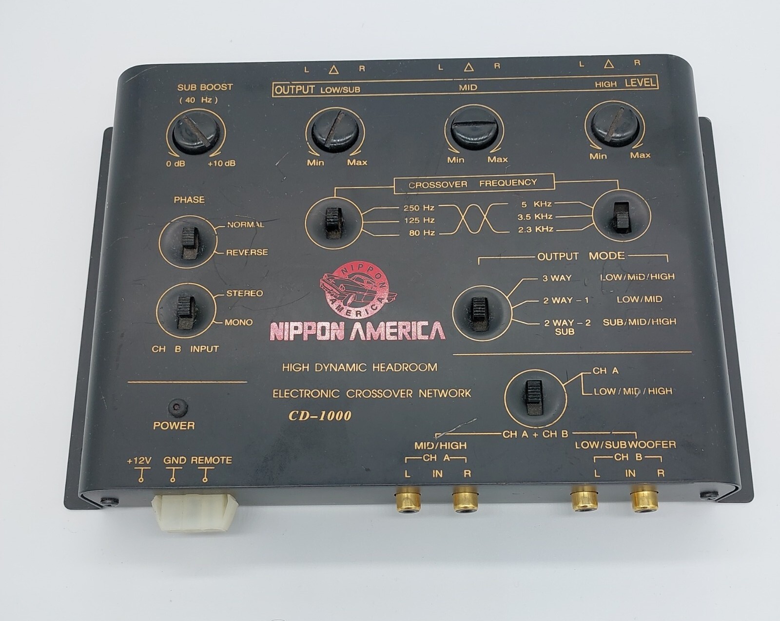 Nippon America CD-1000 Crossover Subwoofer Amplifier As-Is Fast Shipping
