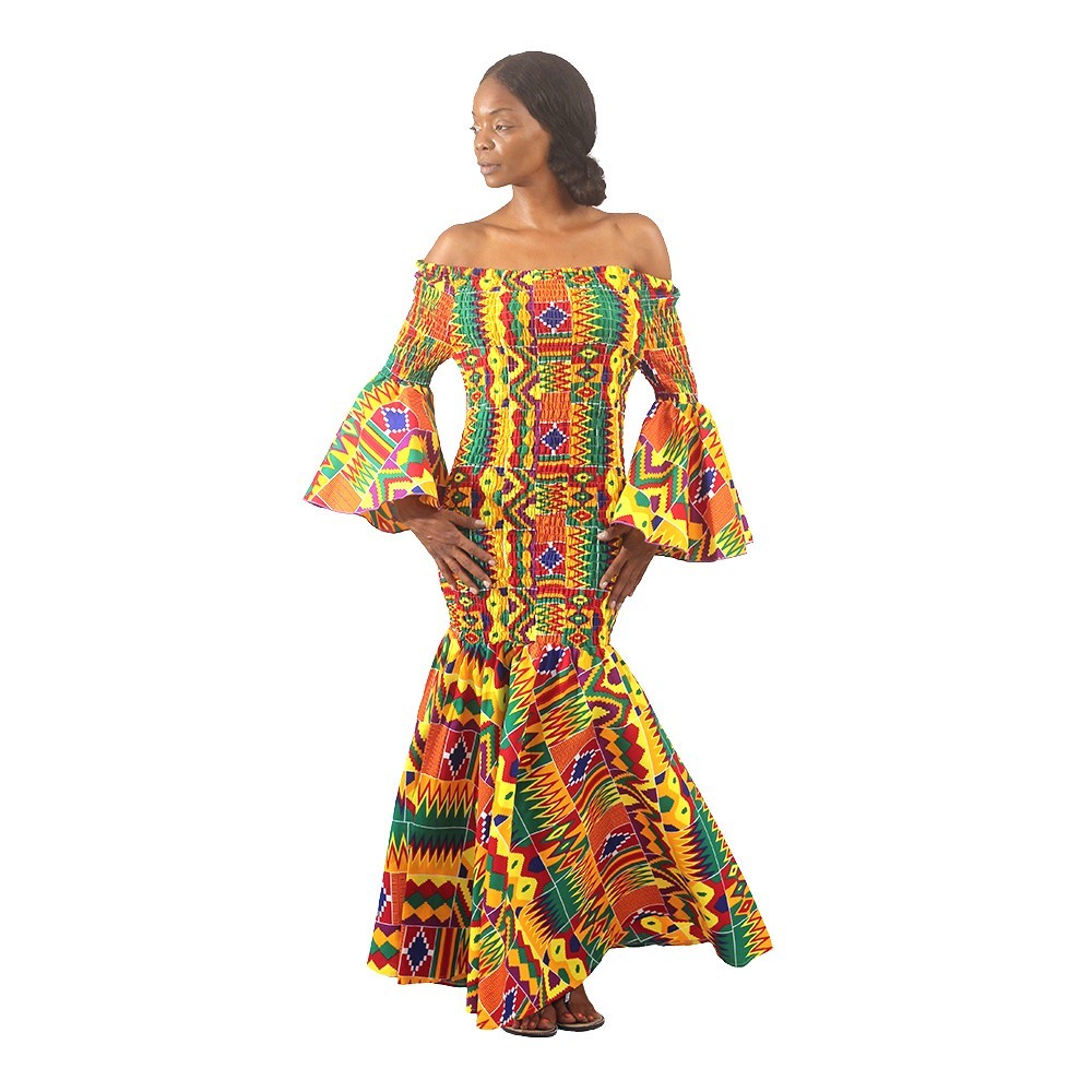 African-made Kente Maxi Gown