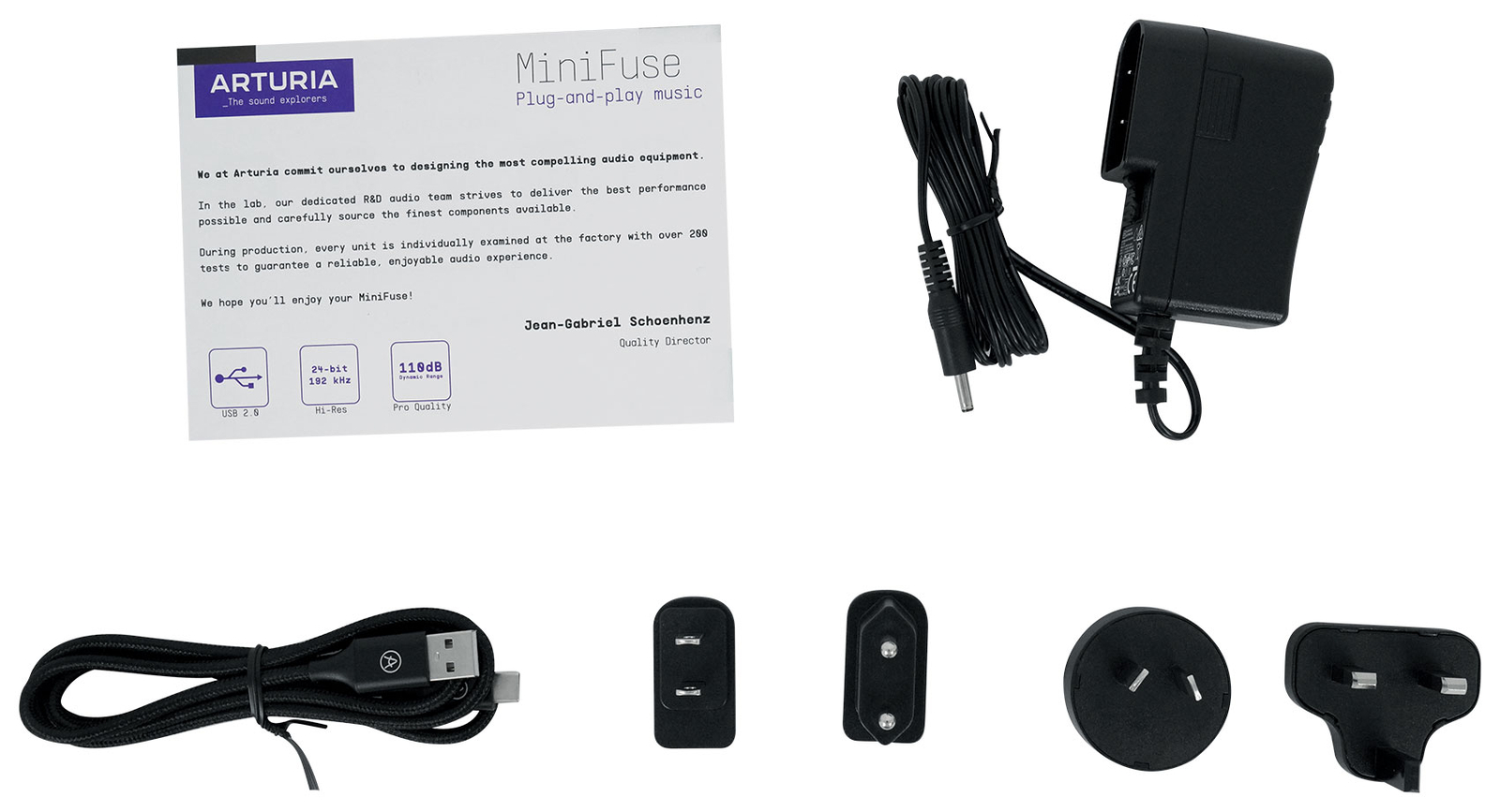 Arturia Minifuse 4 Black 4x4 USB MIDI Audio Recording Interface+Software