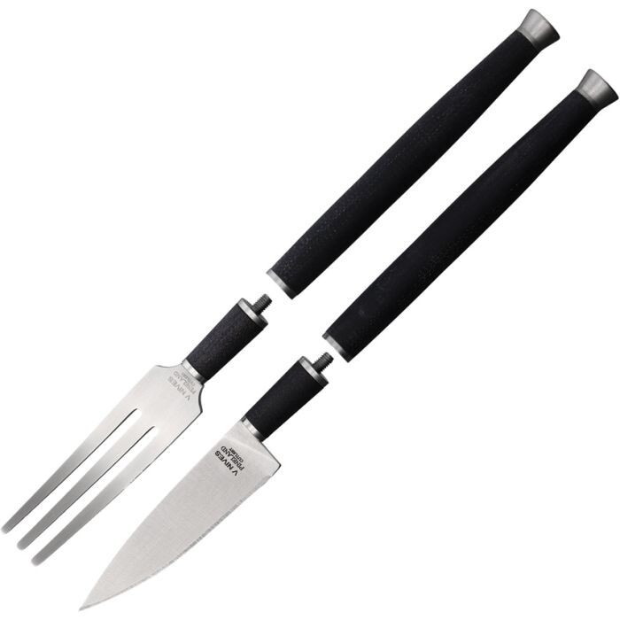 V NIVES Pineland CarniVore Dining Set Knife Fork And Ceramic Sharpening System