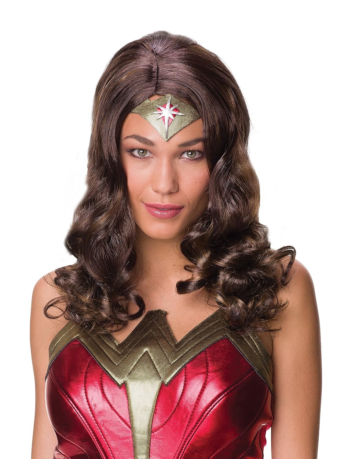 Wonder Woman Wig Justice League Fancy Dress Halloween Adult Costume Accessory