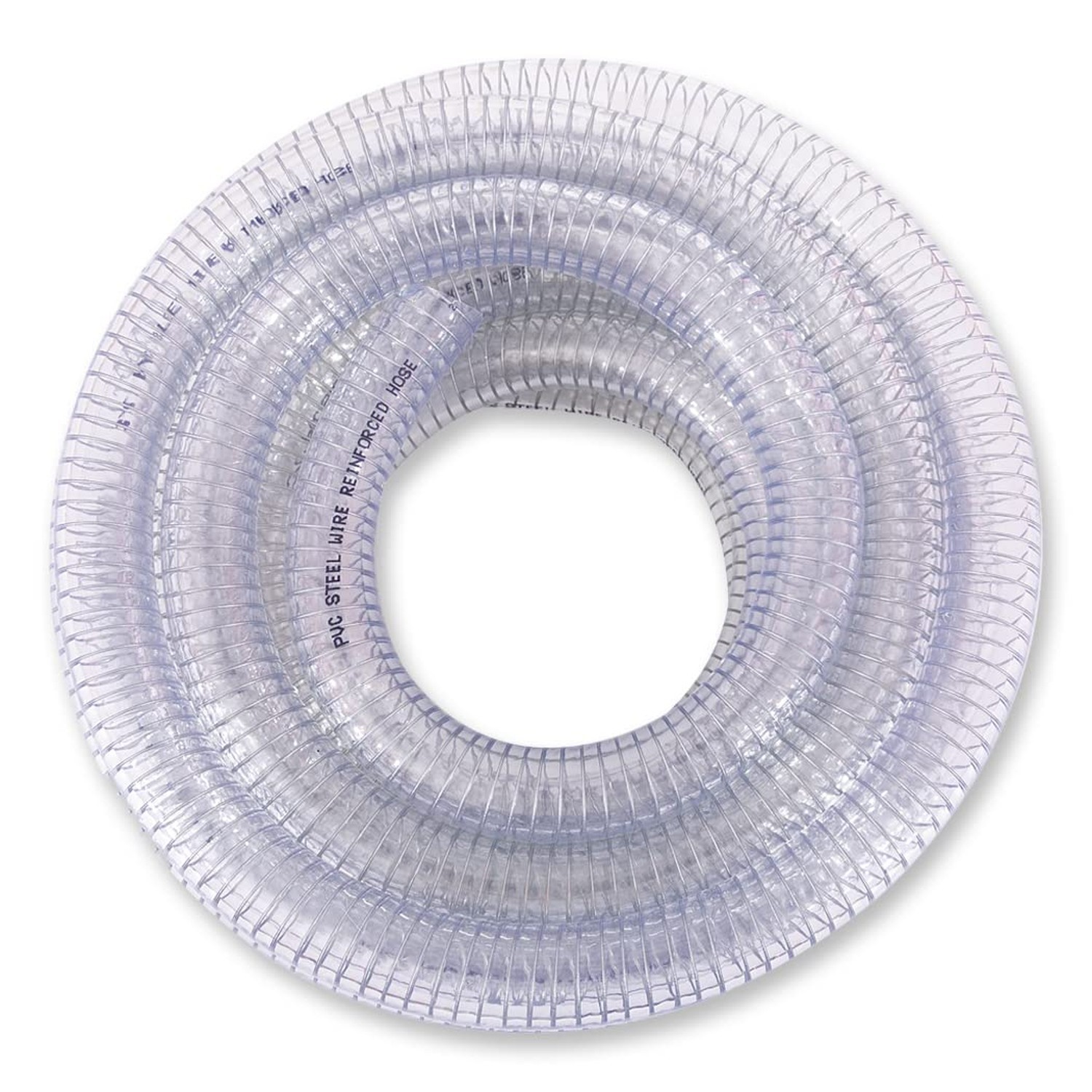 DAVCO 5/8" ID x 25 ft PVC Reinforced Tubing With Spiral Steel Wire, High Pres...