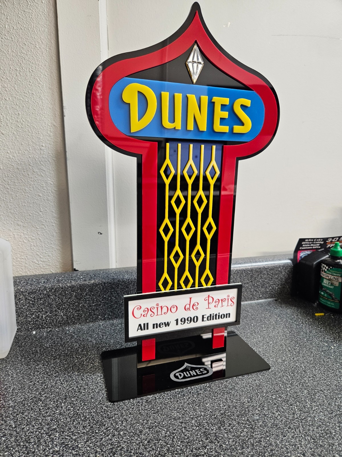 DUNES Hotel Casino 3D LAS VEGAS art sign cards  man cave New  gambling Poker