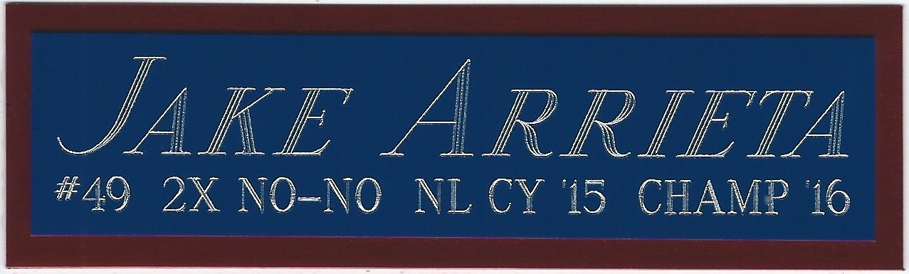 JAKE ARRIETA CHICAGO CUBS NAMEPLATE FOR YOUR AUTOGRAPHED SIGNED BASEBALL JERSEY