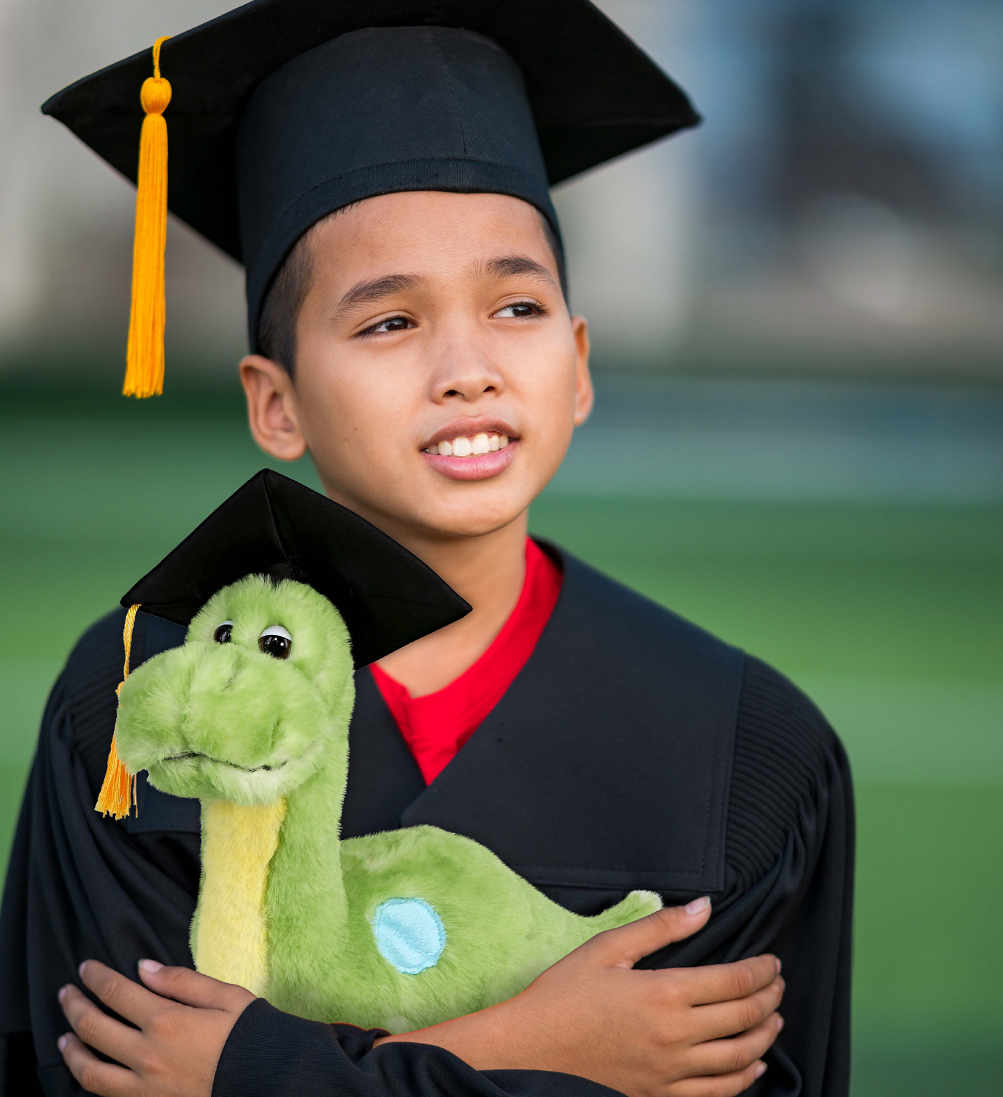 PLUSH GRADUATION - SUPER SOFT PLUSH - GREEN DINOSAUR