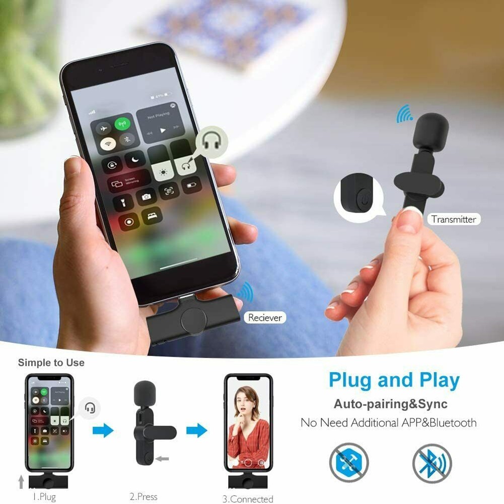 Wireless Microphone Mini Audio With Type-C Receiver For Conference Interview A