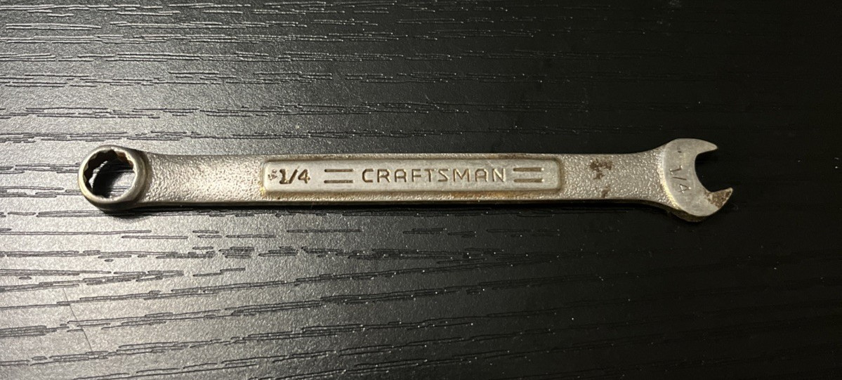 CRAFTSMAN -VA-44699 COMBINATION WRENCH 1/4", 12 POINT - USA