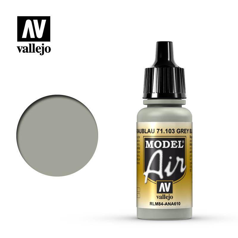 Vallejo 71103 Model Air Gray Blue RLM84 Acrylic Paint 17ml - US