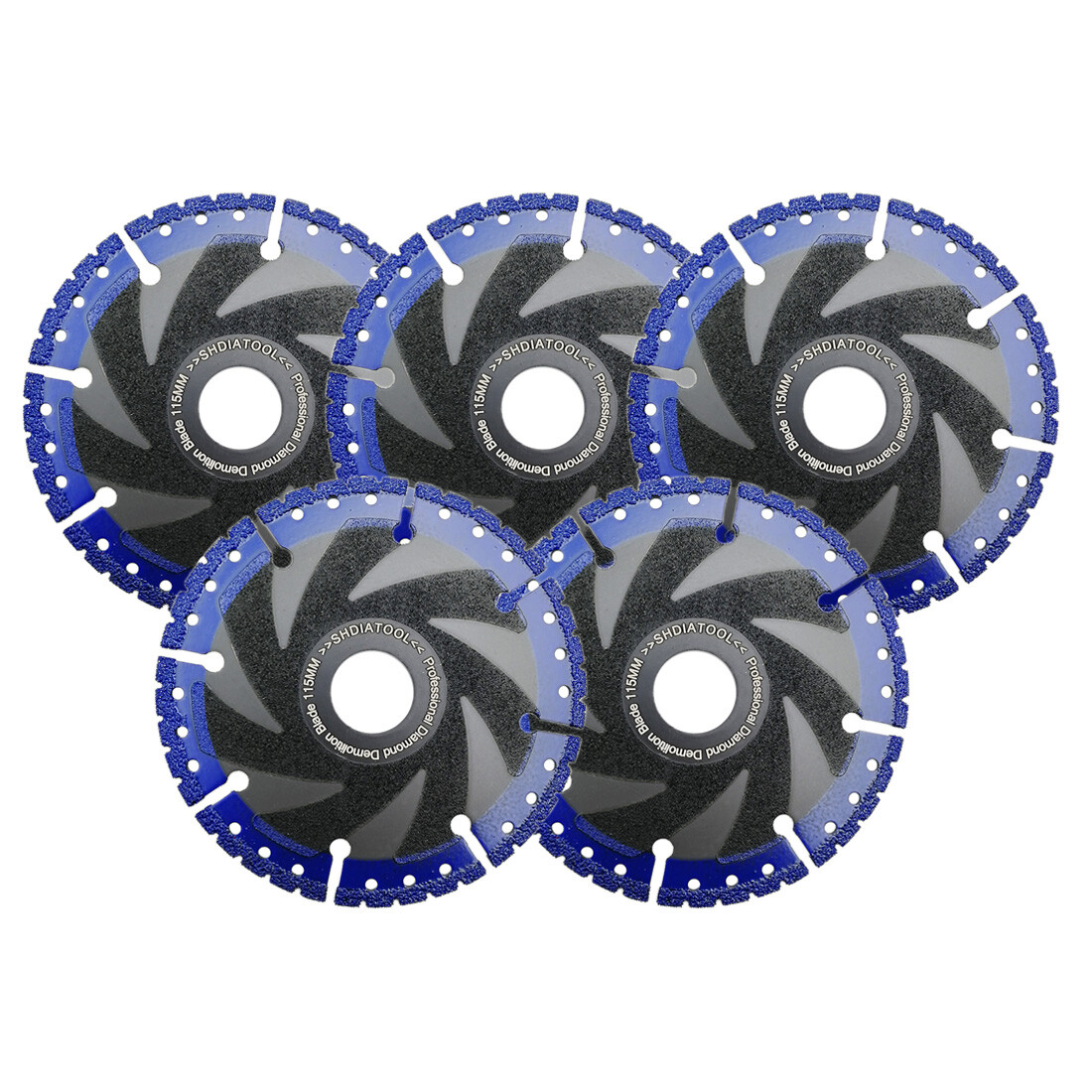 5pc Diamond Cutting Wheel 4.5'' All Purpose Saw Blade for Cast Iron Metal Cutter
