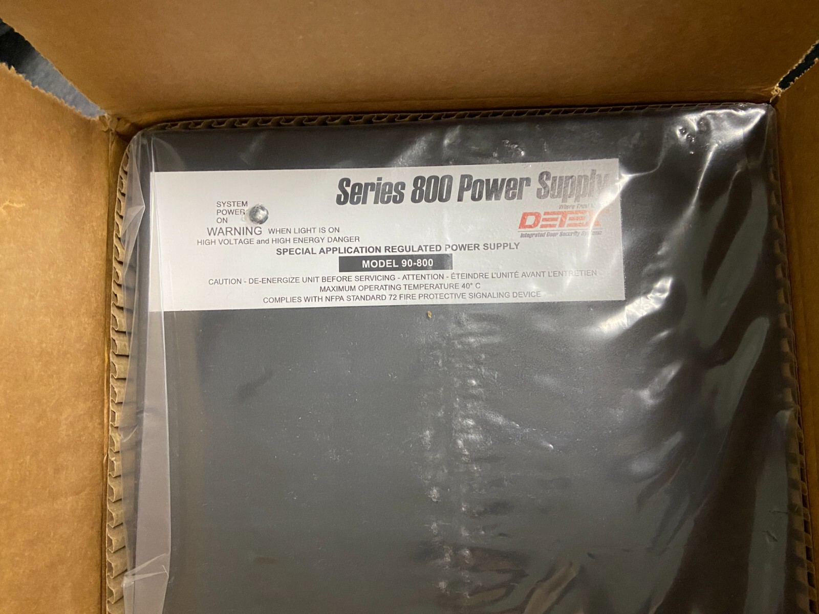DETEX 90-800 Series 800 Regulated Power Supply NIB