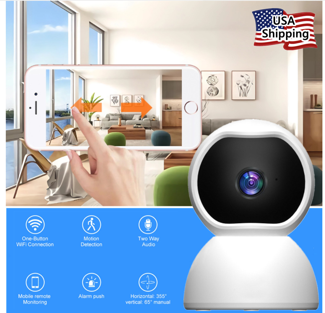 360° Wi-Fi  Wireless Security IP Camera  1080 HD Night Vision, Motion Dome Cam