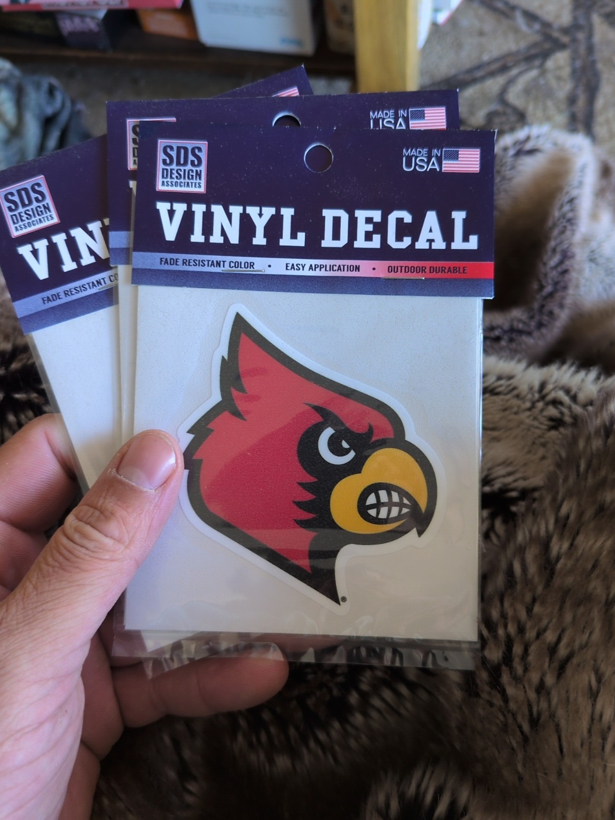 Louisville Cardinals 3 Inch Sticker - Weather Proof - Die Cut Application