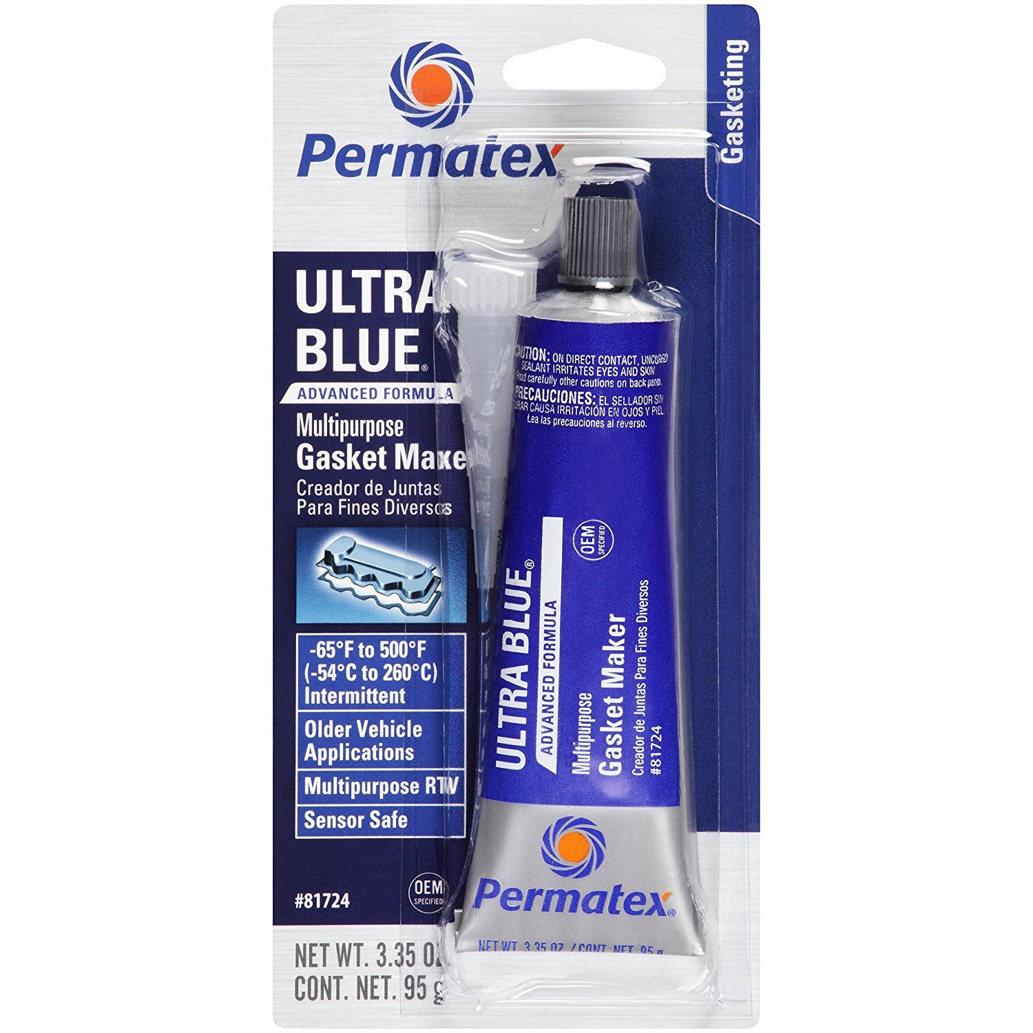 Coolant and Multipurpose Gasket Maker Sealer RTV ULTRA BLUE PERMATEX 3.35oz