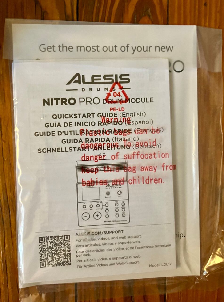 Alesis Nitro Pro Module NEW w/Snake Cable & Power Supply