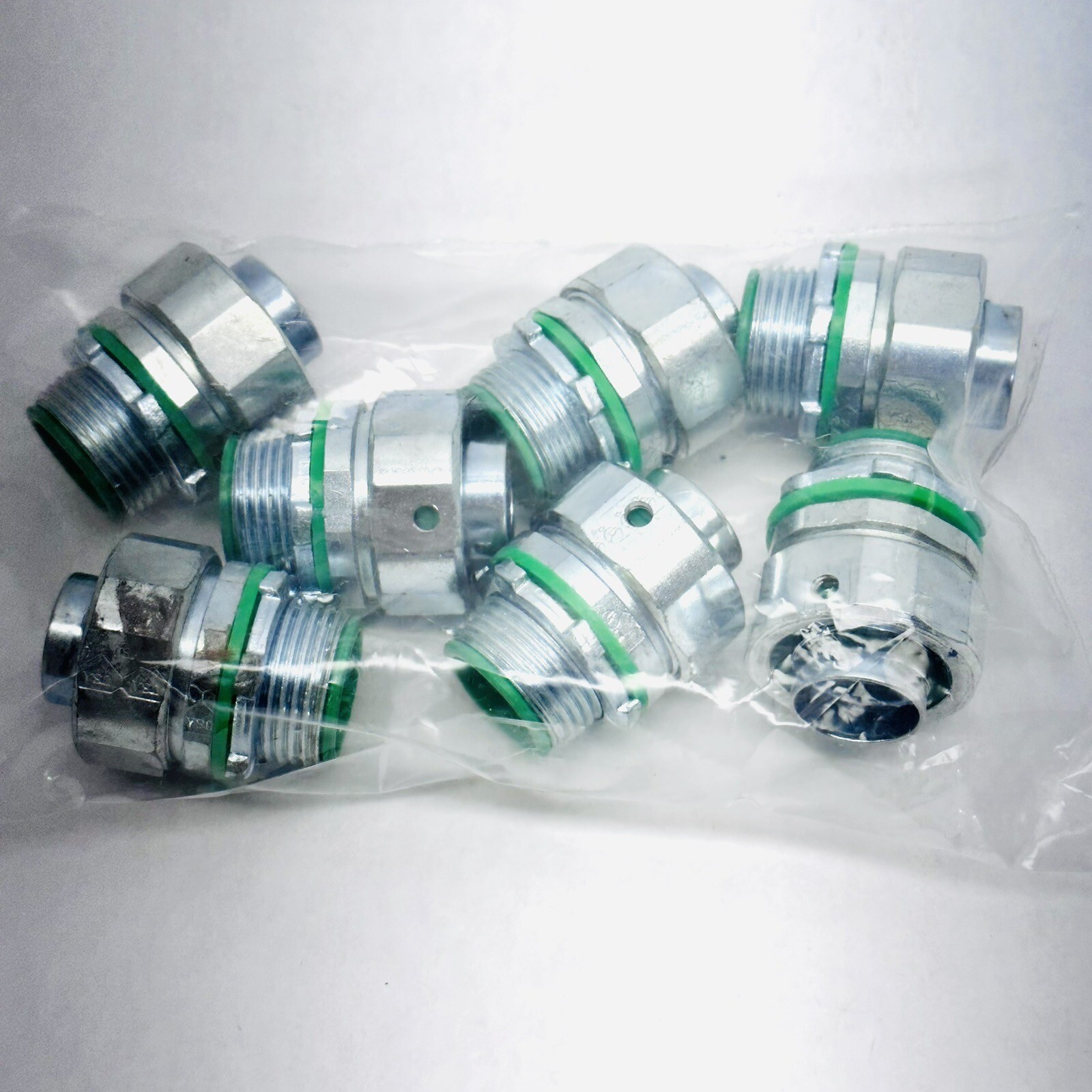 (LOT OF 7) BRIDGEPORT 3/4" STRAIGHT ZINC DIE CAST CONNECTOR